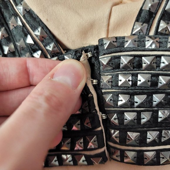 Jovani Black Two Piece Studded Mermaid Fit and Flare Prom Formal Dress Size XS - Picture 10 of 12